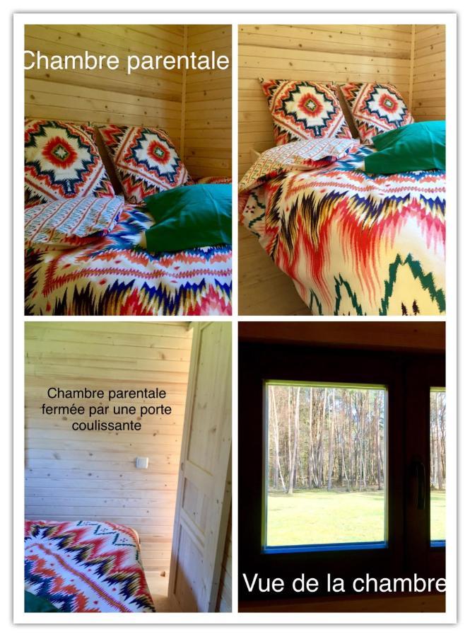 Roulottes Du Chalet Des Pins Rougeou Exteriör bild